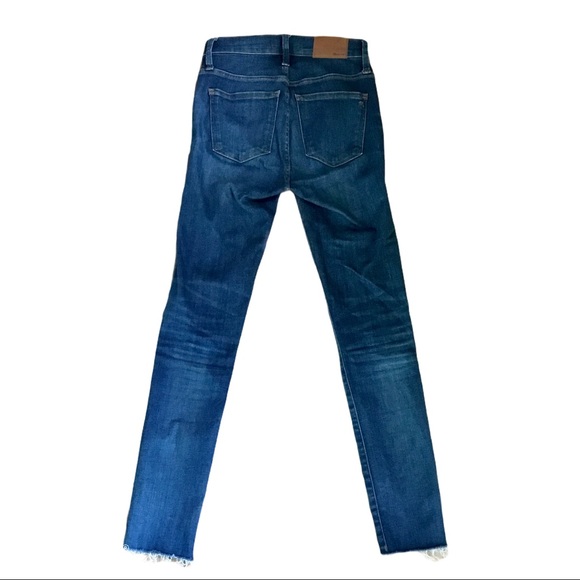 Madewell 9" High Rise Skinny Raw Hem Fitted Five Pocket Ultra Stretch Jeans - Picture 8 of 9